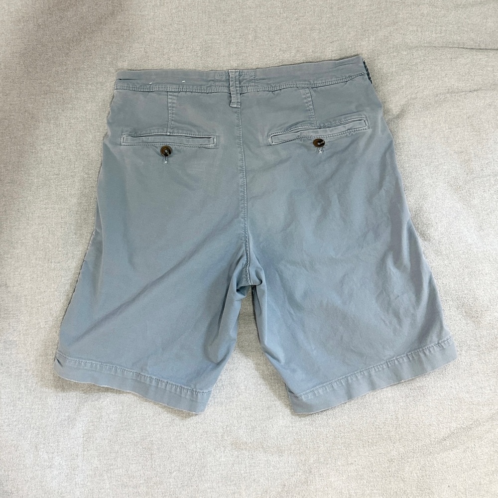 American Eagle Next Level Flex Chino Khaki Light Blue Shorts 28W - Picture 2 of 5